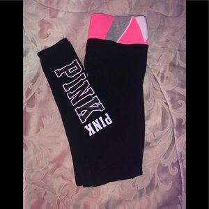PINK Black Leggings